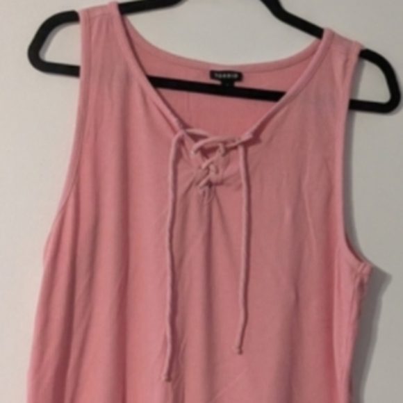 Torrid Pink Ribbed Tank Top Size 2 (18/20) - Picture 5 of 5